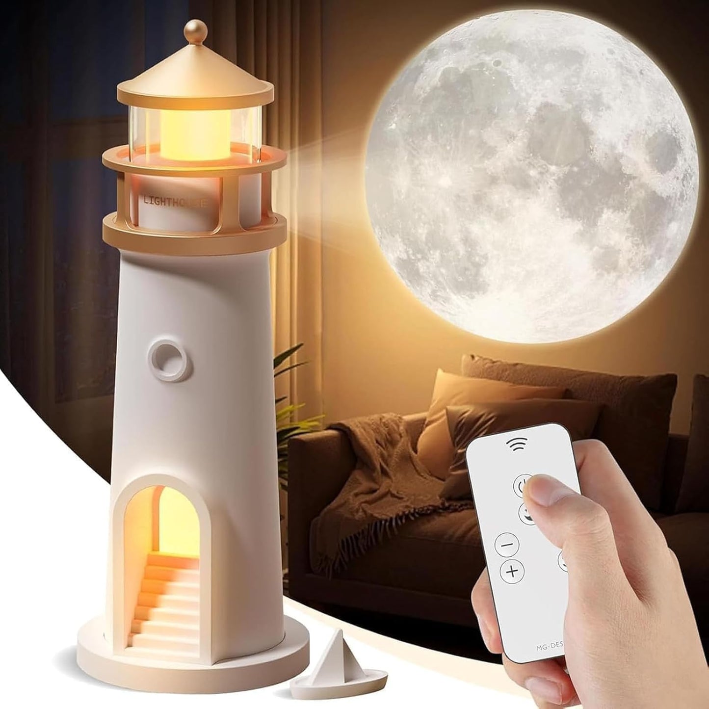 Moona™ 3D Moonlight Projector Lamp