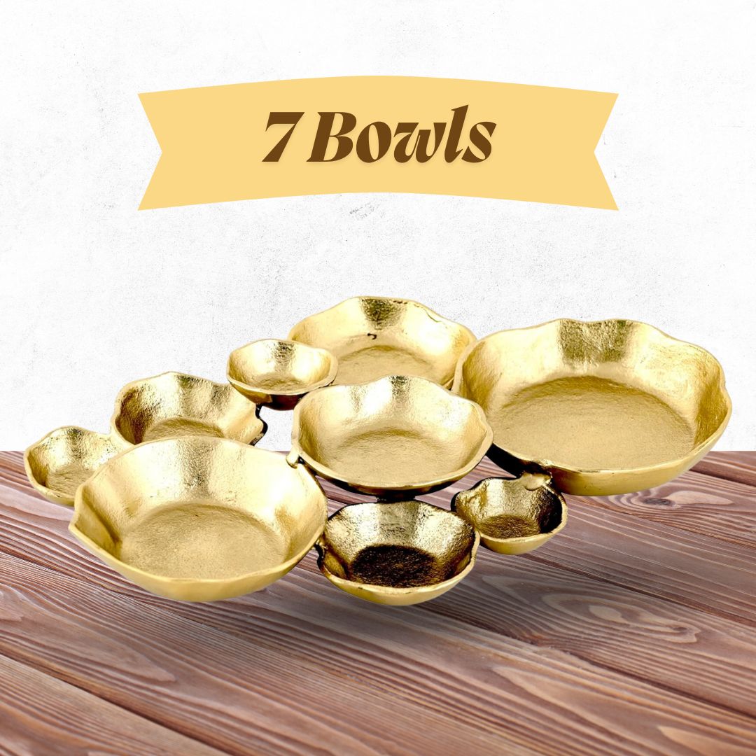 Rustic Gold Metal Serving Bowl™️