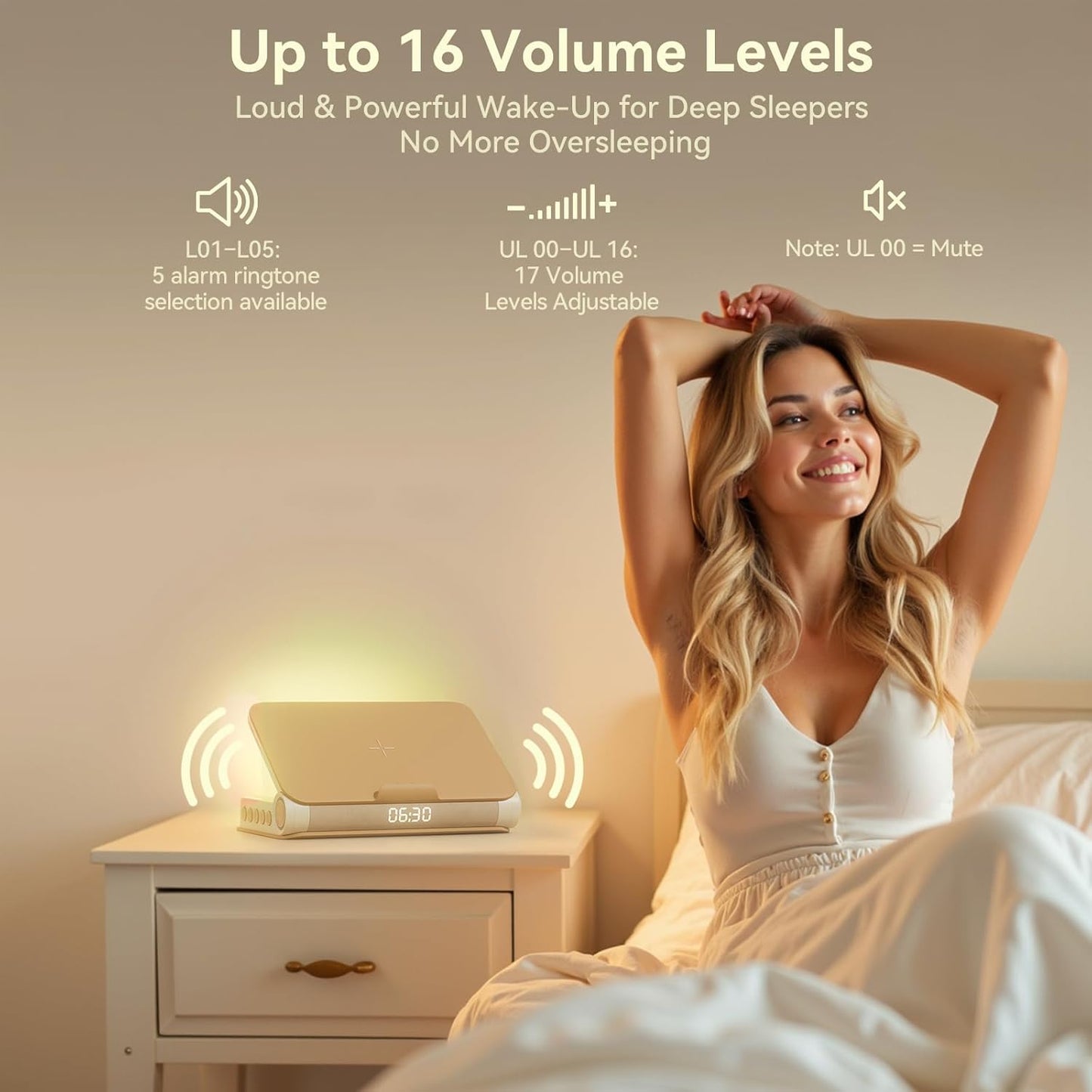 Sunrise Alarm Clock™️ - With Wireless Charger