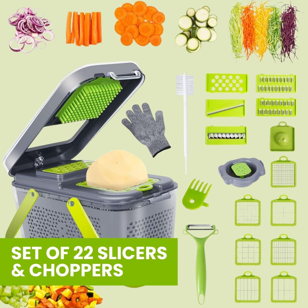 Portable Vegetable Slicer & Chopper™️ - Set of 22