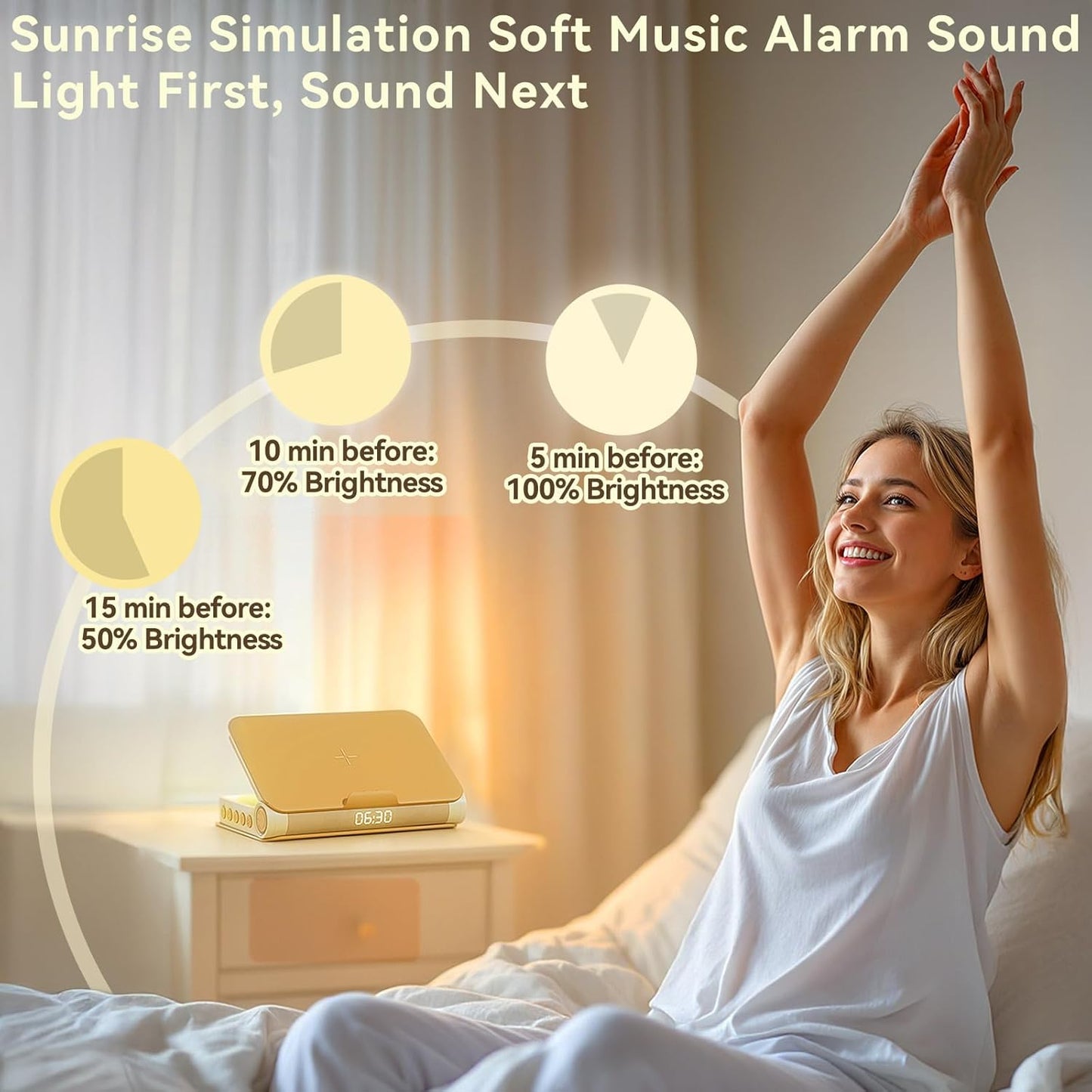 Sunrise Alarm Clock™️ - With Wireless Charger