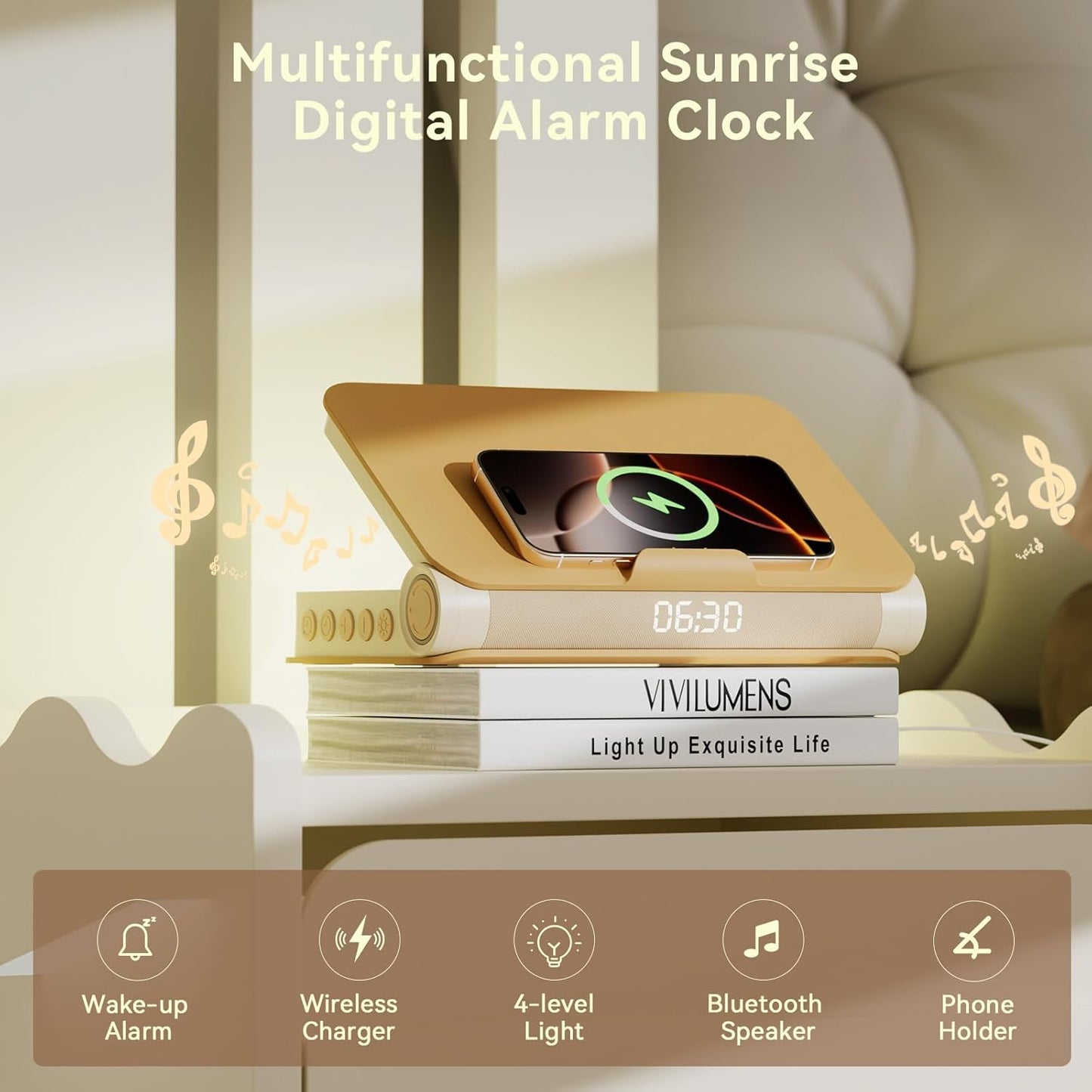 Sunrise Alarm Clock™️ - With Wireless Charger