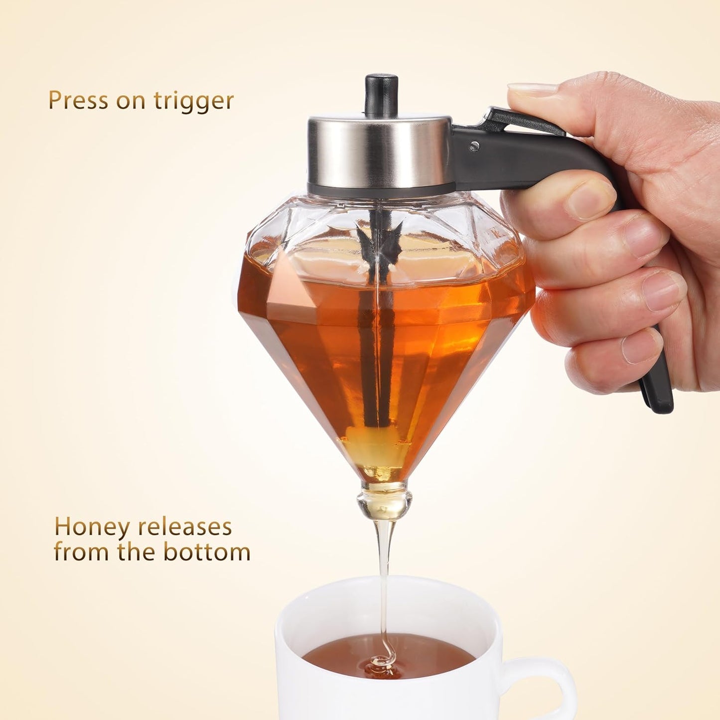 Crystal Glass Honey Dispenser™️