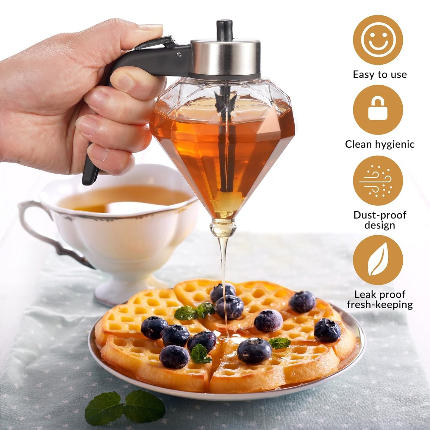 Crystal Glass Honey Dispenser™️