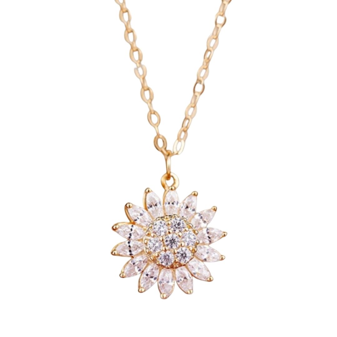 Crystal Sunflower Necklace®️ - 925 Silver