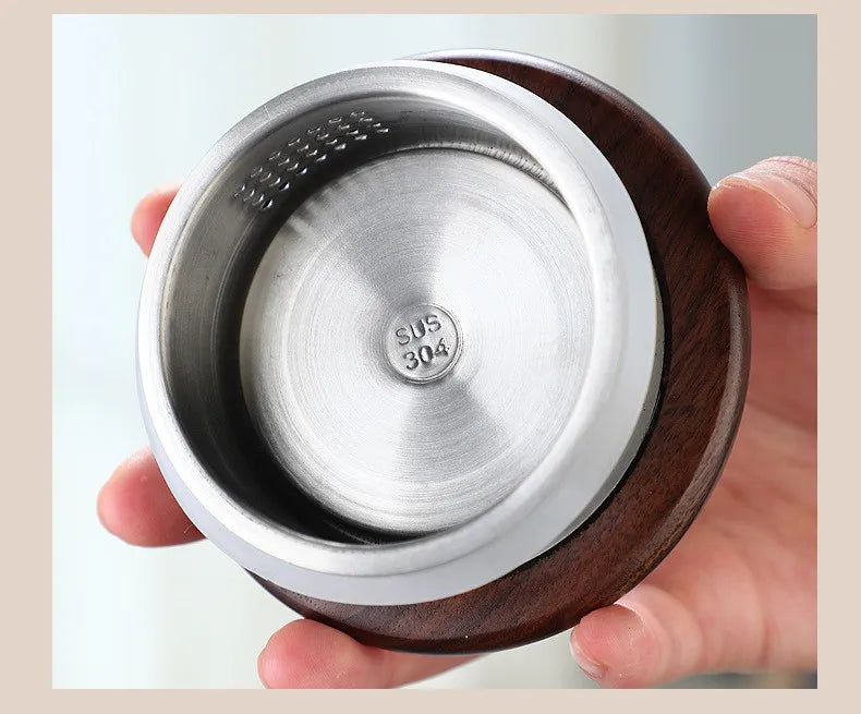 Kettle & Cup Set™️ - Walnut Wood