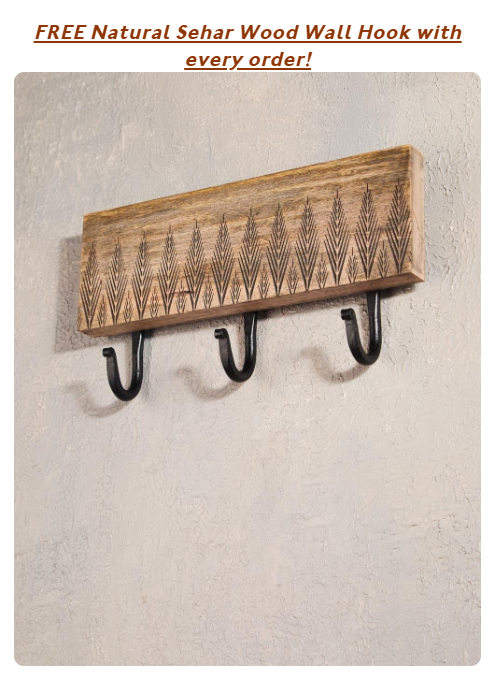 Horse Wind Chime Bell (Free Wood Wall Hook)