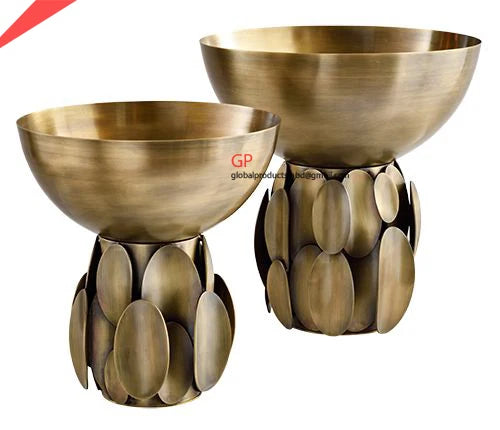 Rustic Gold Metal Serving Bowl™️