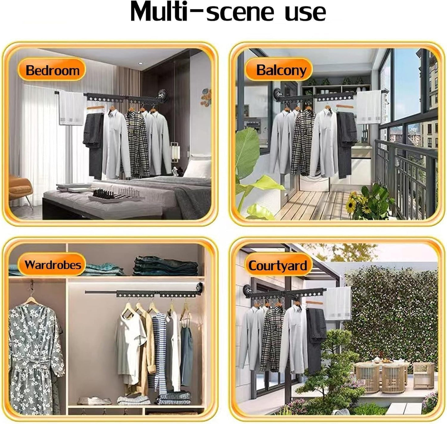 SlideDry™️ – Retractable Wall Clothes Rack